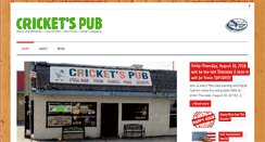 Desktop Screenshot of cricketspub.com